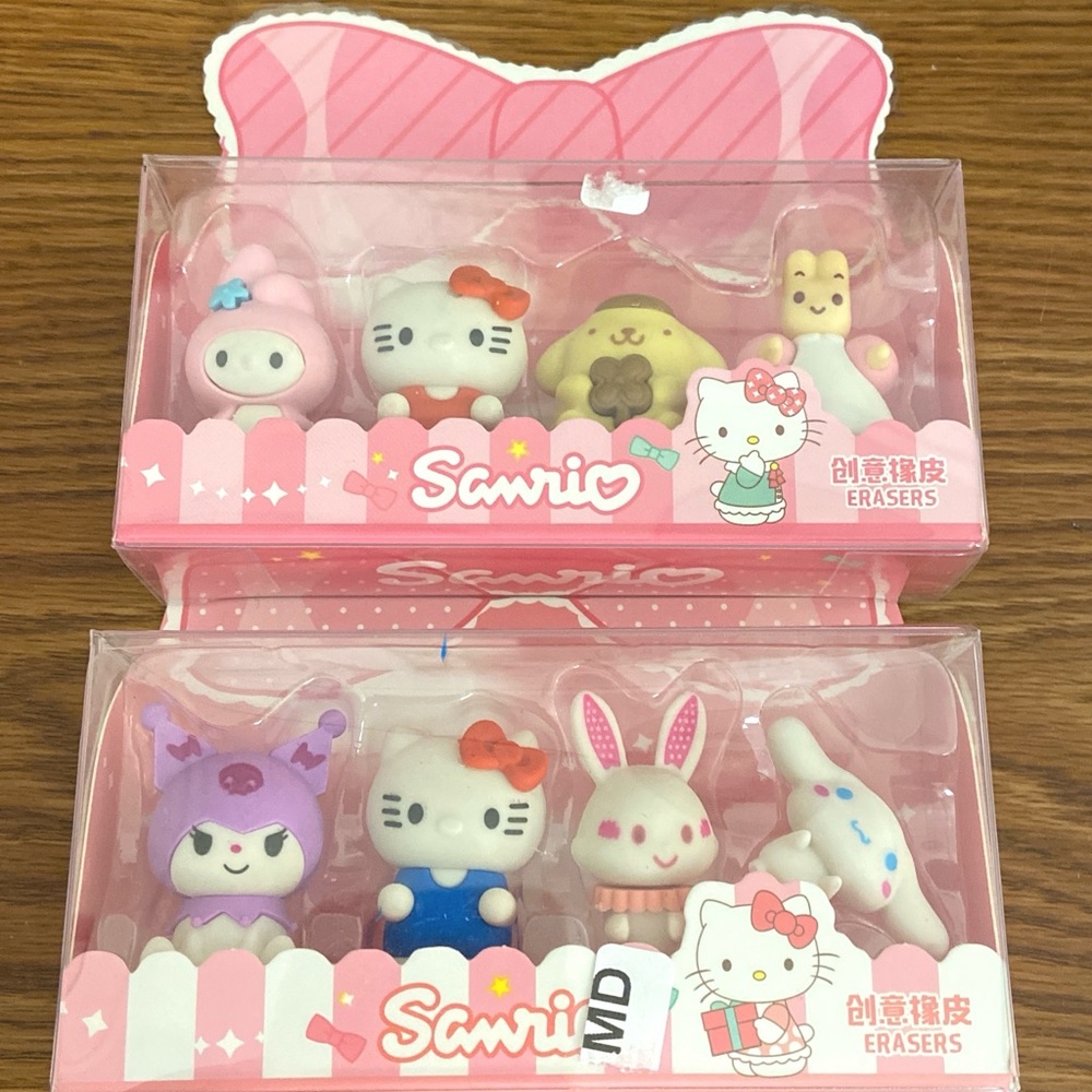 Sanrio Pink and White Character Erasers Easter Basket Filler